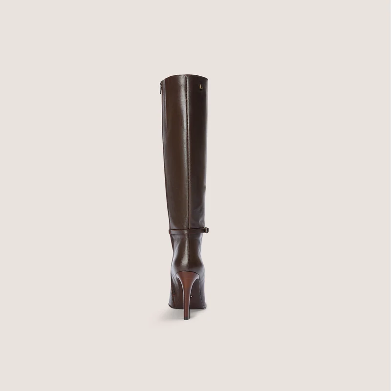 Bottes Hautes en Cuir Juni - Marron Foncé