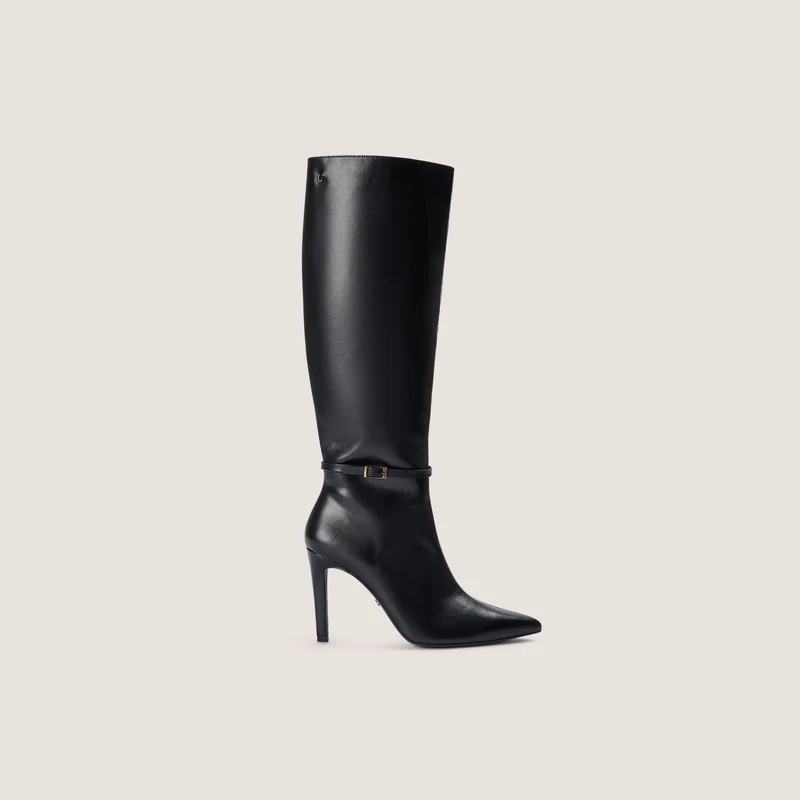 Bottes Hautes en Cuir Juni - Noir