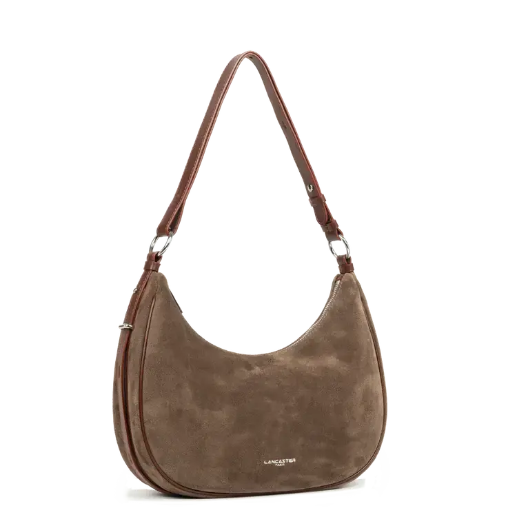 Grand Sac Besace Lancaster Suède 480-082 : Cuir Velours