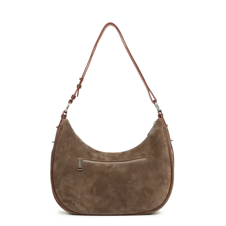 Grand Sac Besace Lancaster Suède 480-082 : Cuir Velours