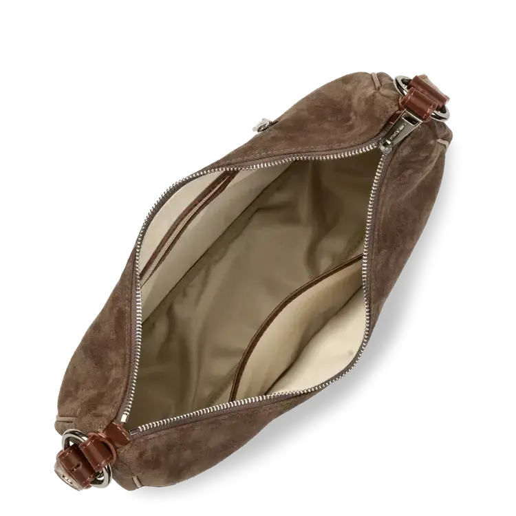 Grand Sac Besace Lancaster Suède 480-082 : Cuir Velours