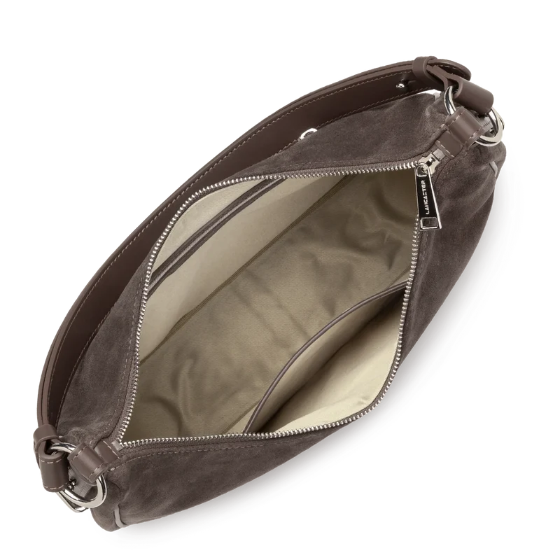 Grand Sac Besace Lancaster Suède 480-082 : Cuir Velours