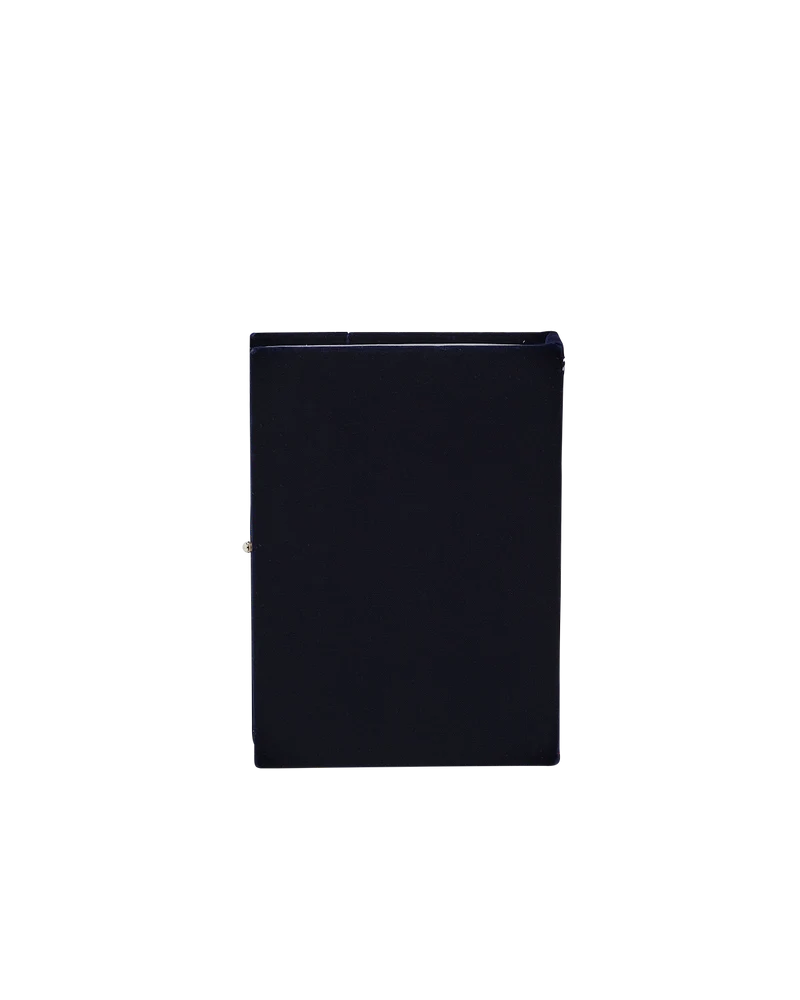 Marianne Midnight Garden Embroidered Book Box in Navy Velvet