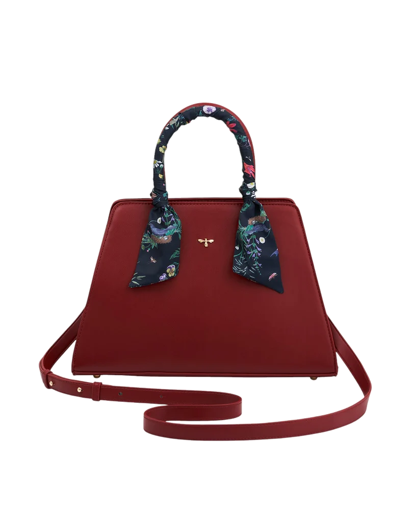 Burgundy Large Structured Tote