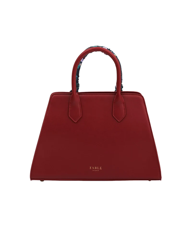 Burgundy Large Structured Tote
