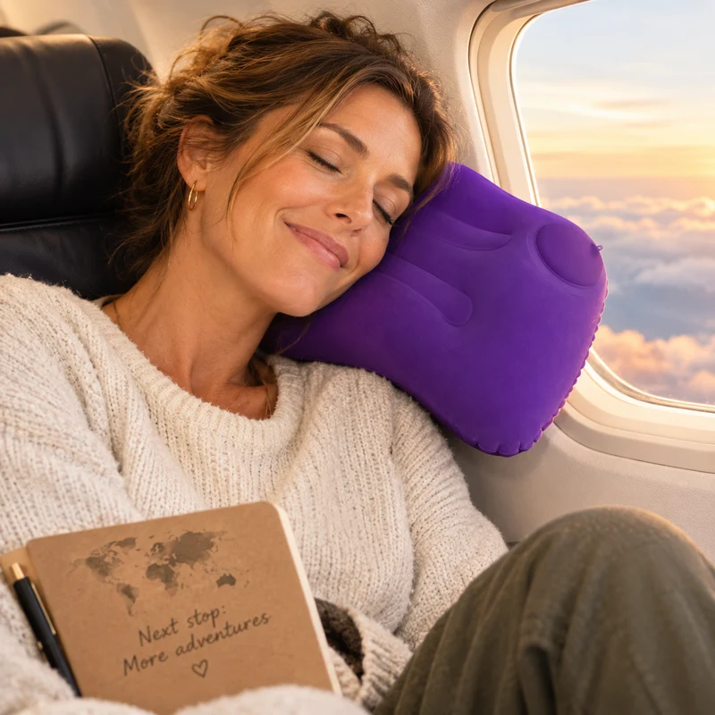 Coussin gonflable avion | Repos Compact