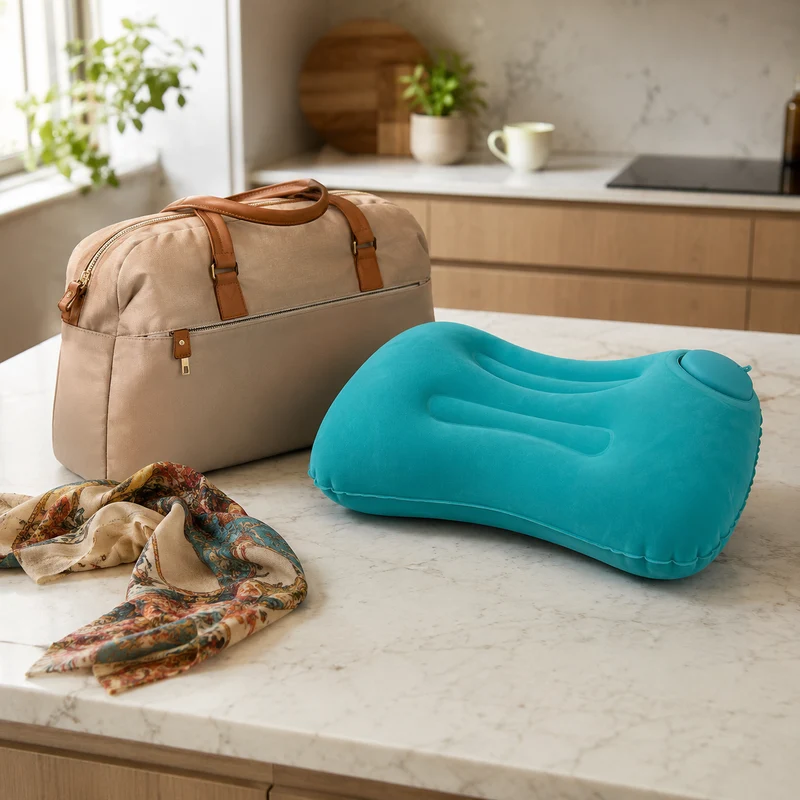 Coussin gonflable avion | Repos Compact