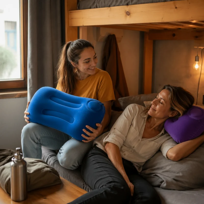 Coussin gonflable avion | Repos Compact