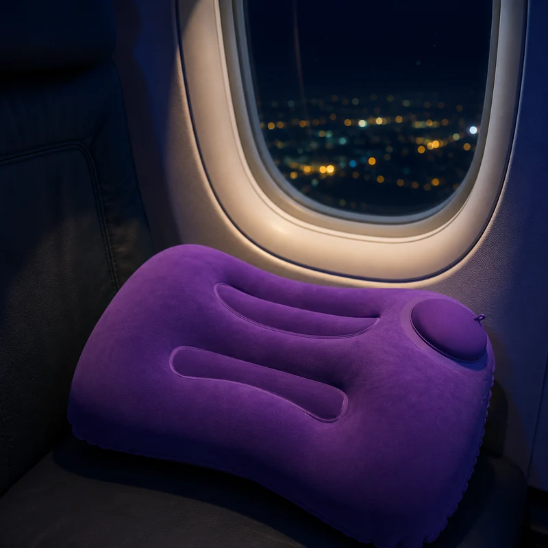 Coussin gonflable avion | Repos Compact
