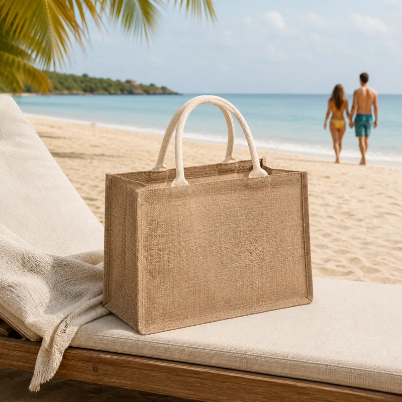 Sac plage Femme | Jute Rustique Nomade