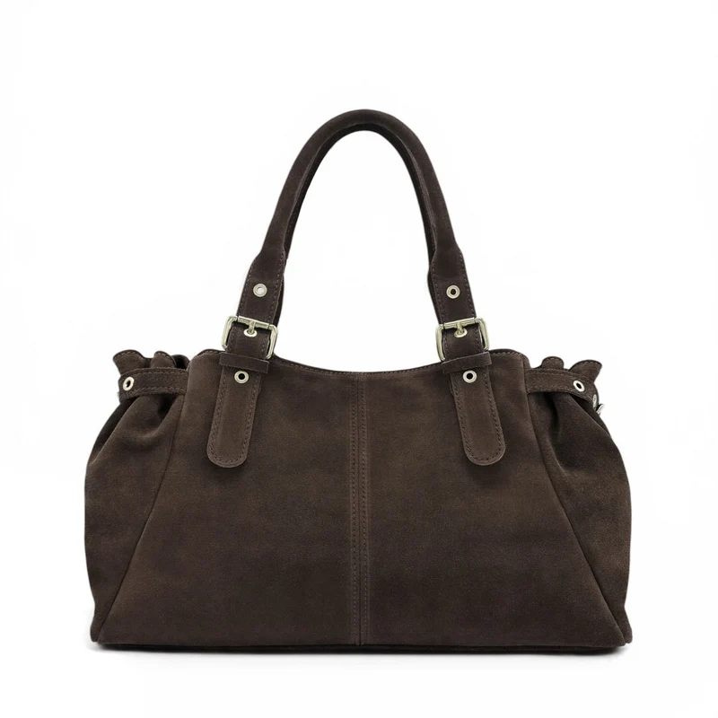 Sac bowling en daim New PRINCESS SUEDE XL Chocolat