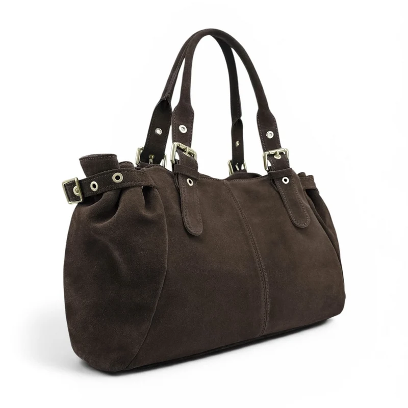 Sac bowling en daim New PRINCESS SUEDE XL Chocolat