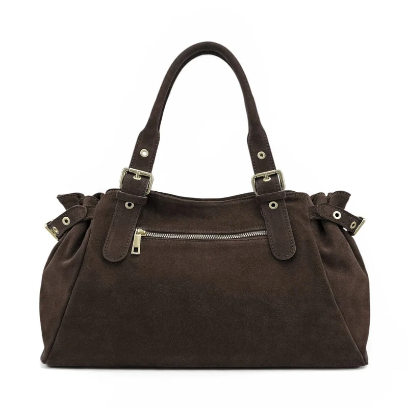 Sac bowling en daim New PRINCESS SUEDE XL Chocolat