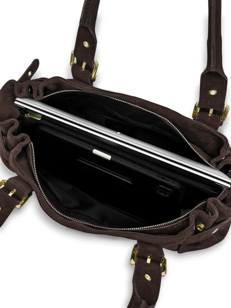 Sac bowling en daim New PRINCESS SUEDE XL Chocolat