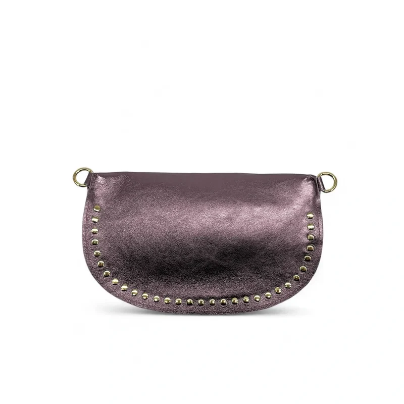 Sac banane en cuir irisé LOU PANADAS Chocolat givré