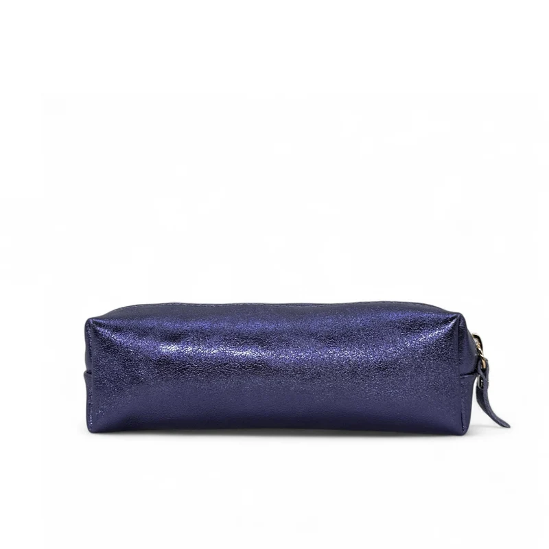 Trousse en cuir irisé TICTOC GLOW Bleu nuit étoilée