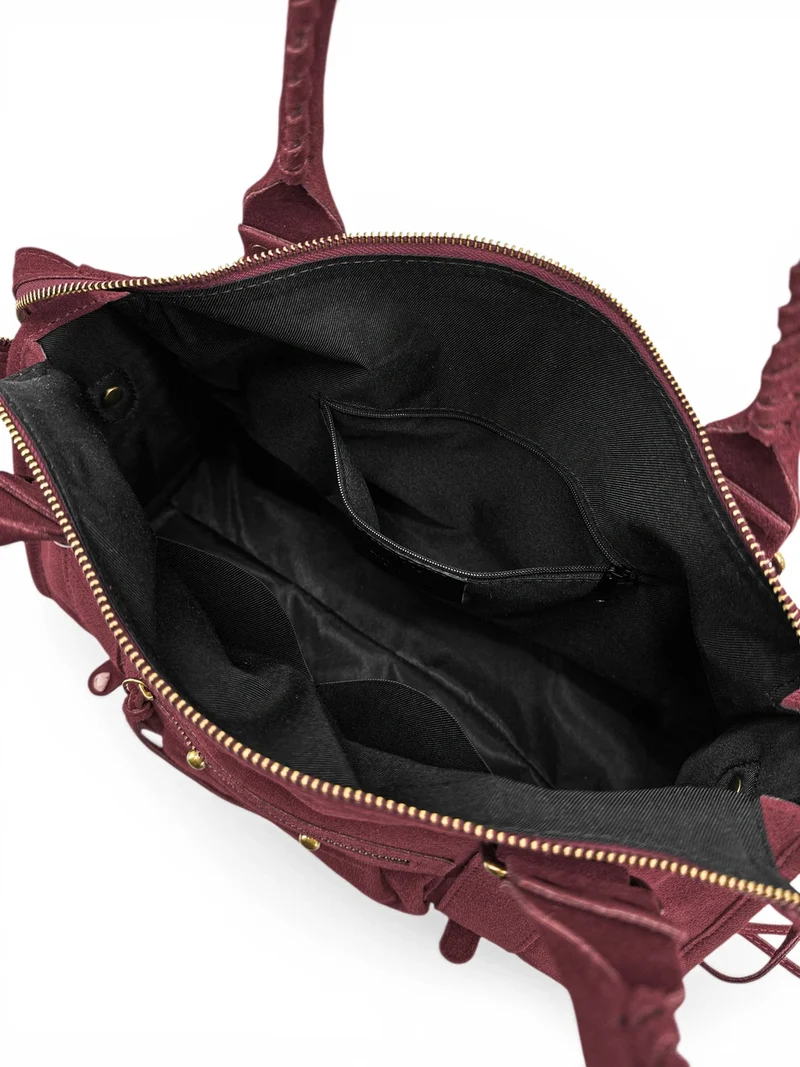 Sac à main en daim STORM SUEDE Bordeaux