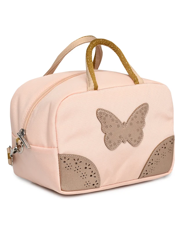 Sac repas Papillon rose
