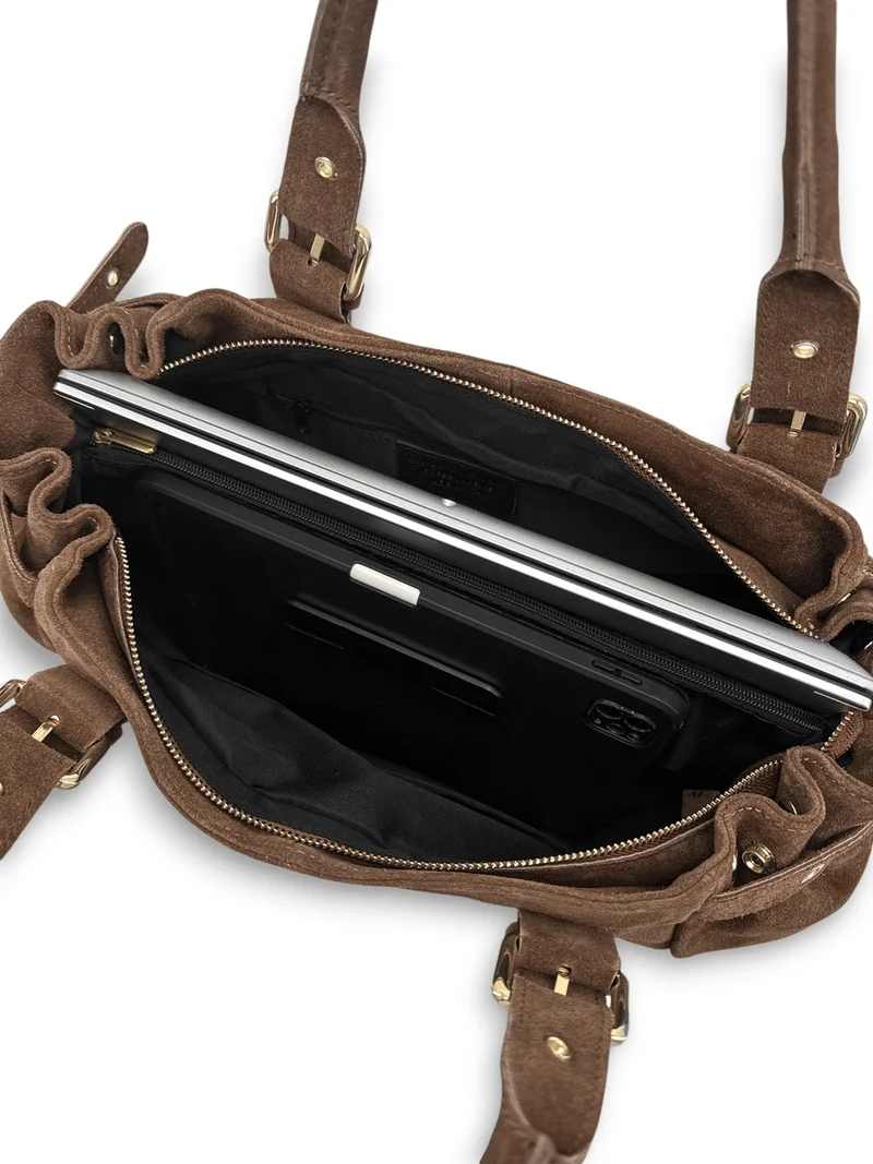 Sac bowling en daim NEW PRINCESS SUEDE XL Moka