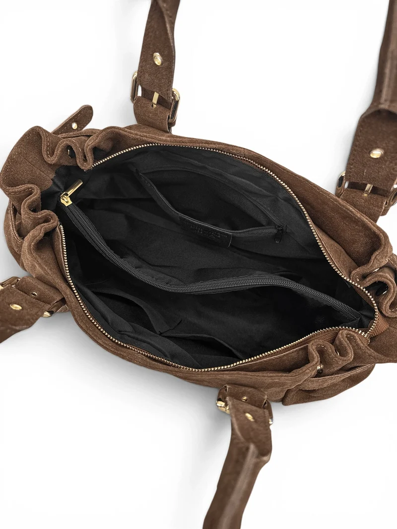Sac bowling en daim NEW PRINCESS SUEDE XL Moka