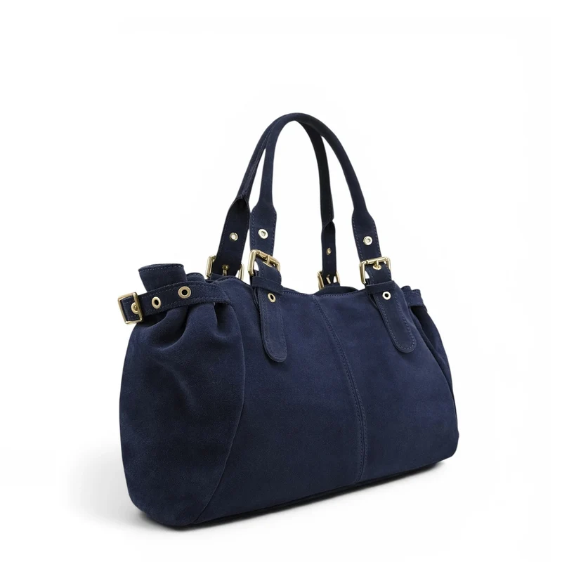 Sac bowling en daim NEW PRINCESS SUEDE XL Bleu marine