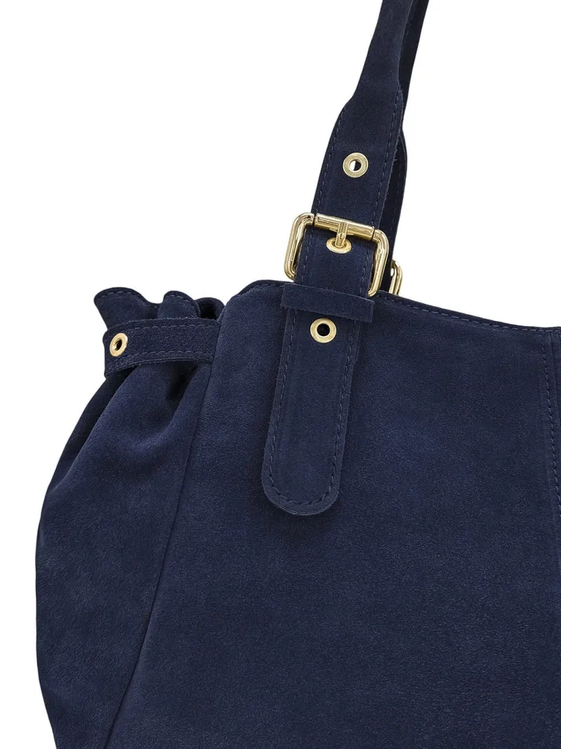 Sac bowling en daim NEW PRINCESS SUEDE XL Bleu marine