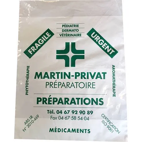 Sachet plastique pharmacie