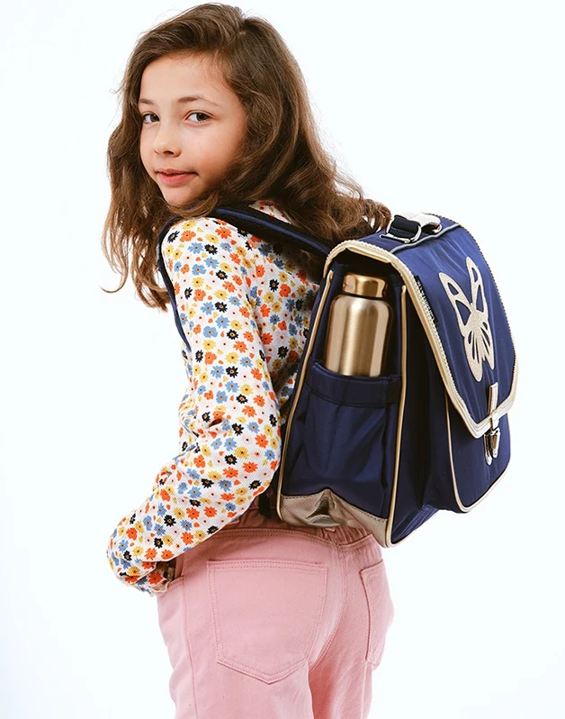 Cartable Moyen Papillon Bleu