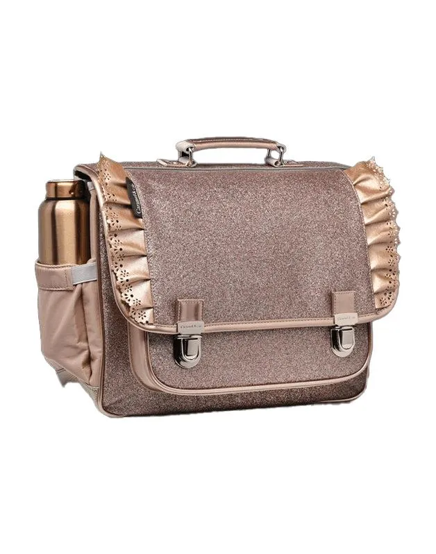 Cartable Moyen Froufrous Paillettes cuivre