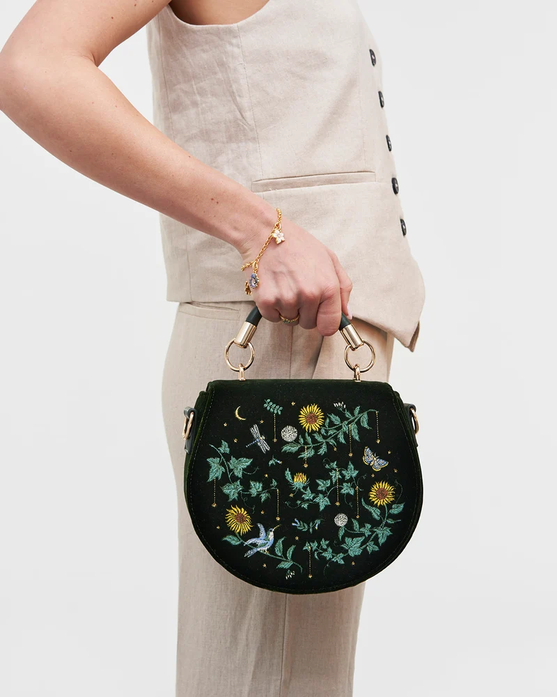 Charlotte Sunflower Top Handle Bag