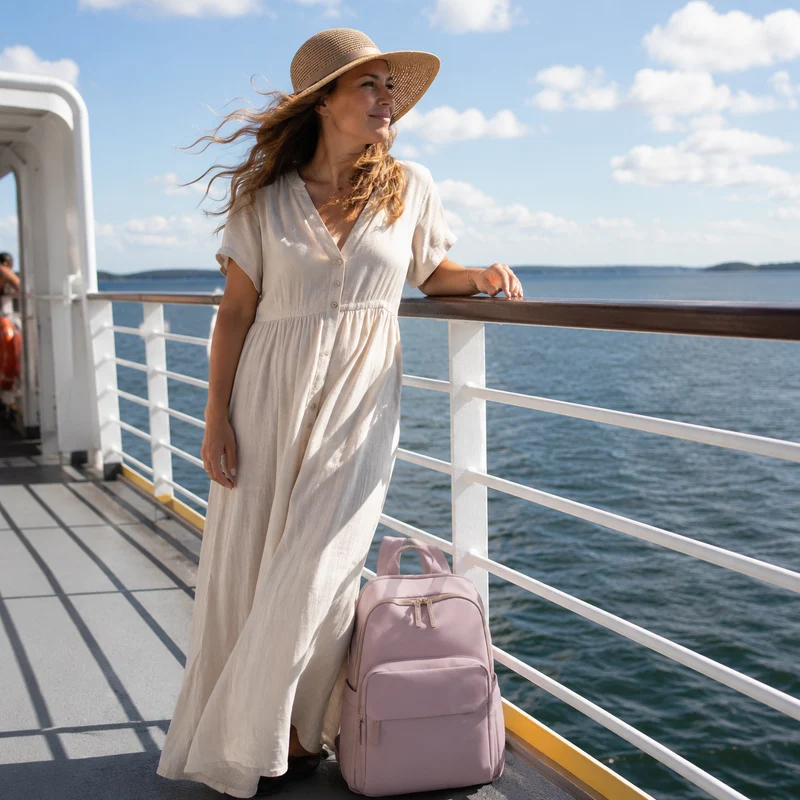 Sac à dos week end femme | Escale urbaine rose