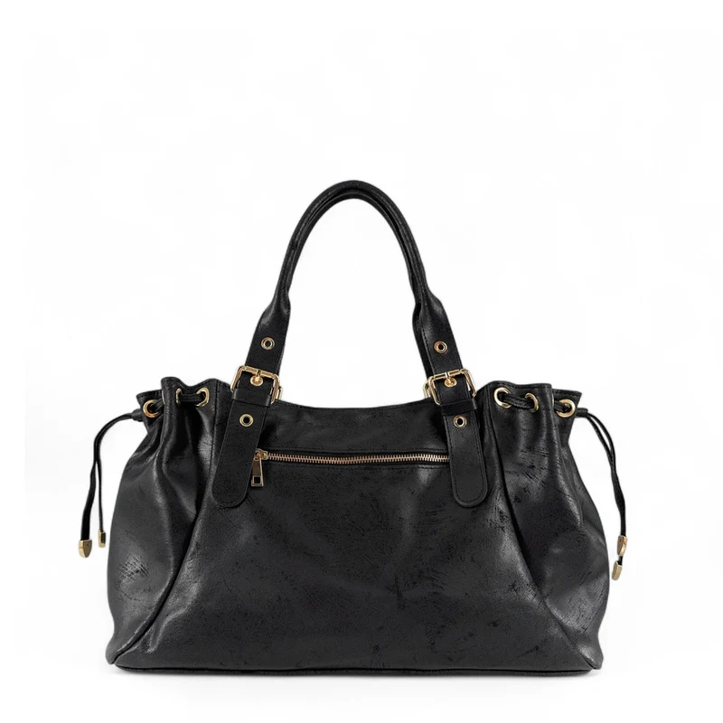 Sac bowling en cuir brossé PRINCESSE XL Noir