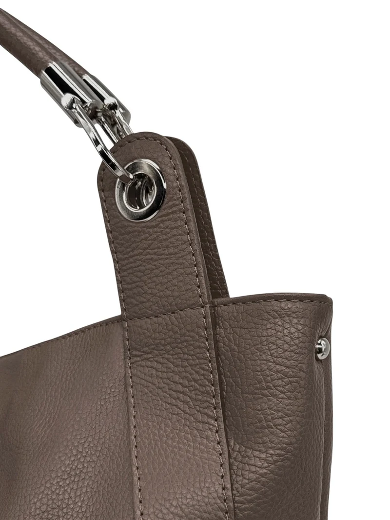 Grand sac en cuir grainé PARIS Marron moka