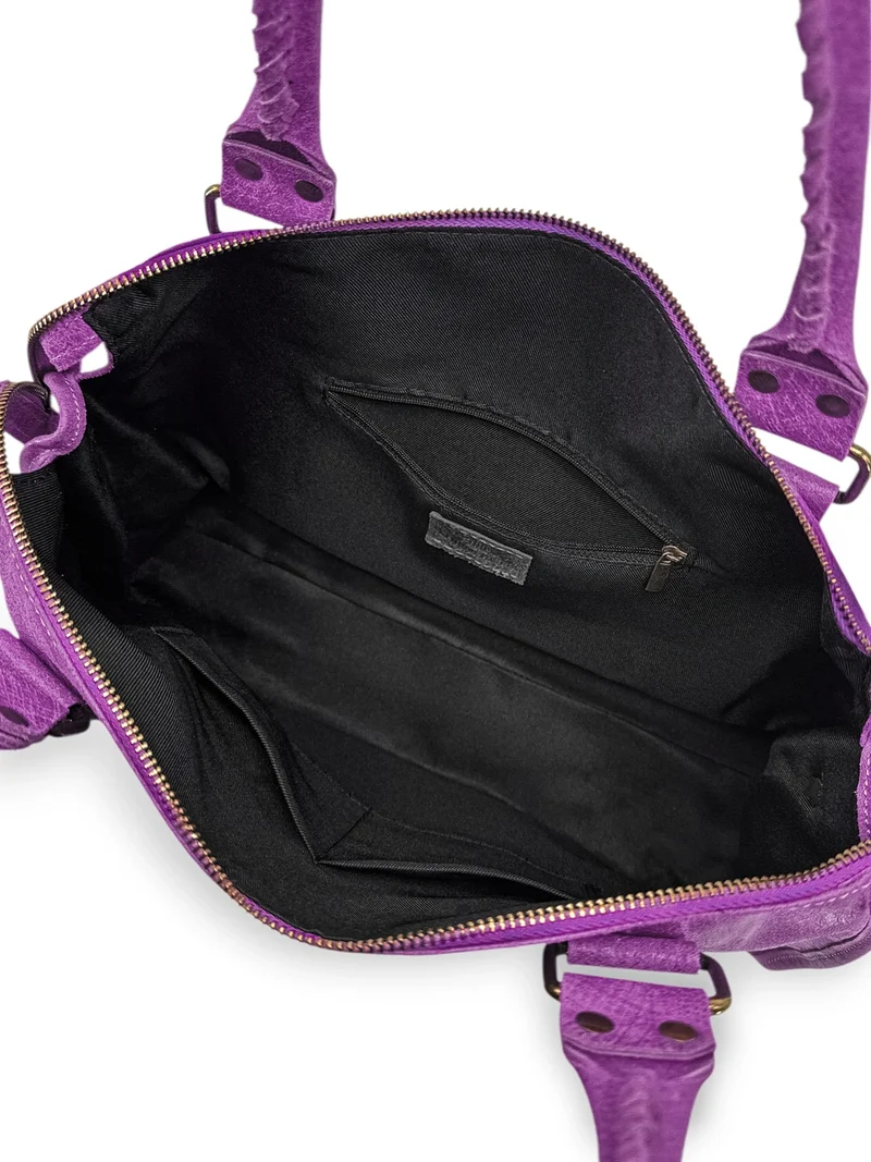 Sac à main en cuir brossé SANDSTORM Violine