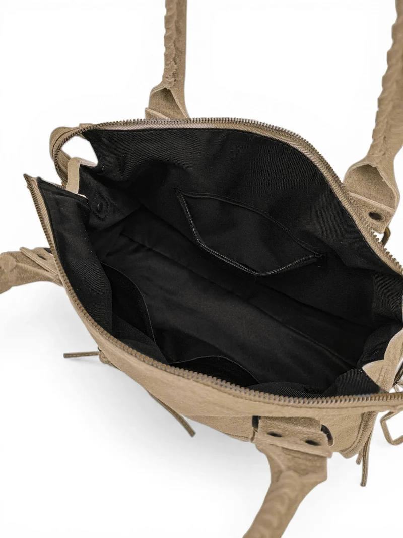 Sac à main en daim STORM SUEDE Taupe clair