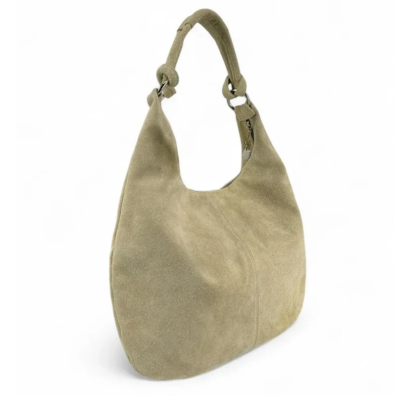Sac à main en daim LOVE Taupe clair