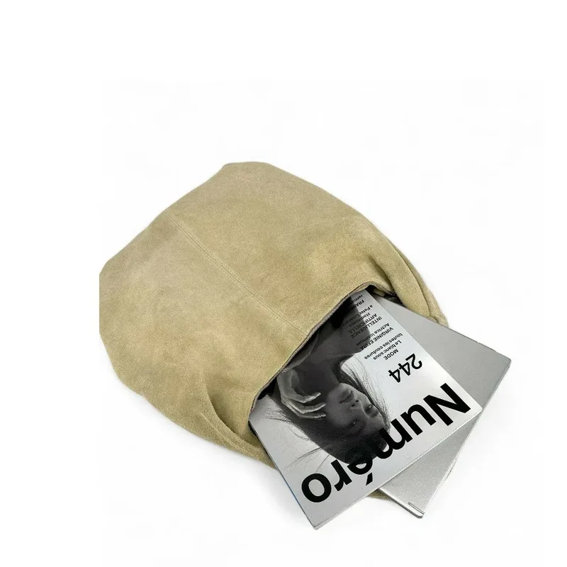 Sac à main en daim LOVE Taupe clair