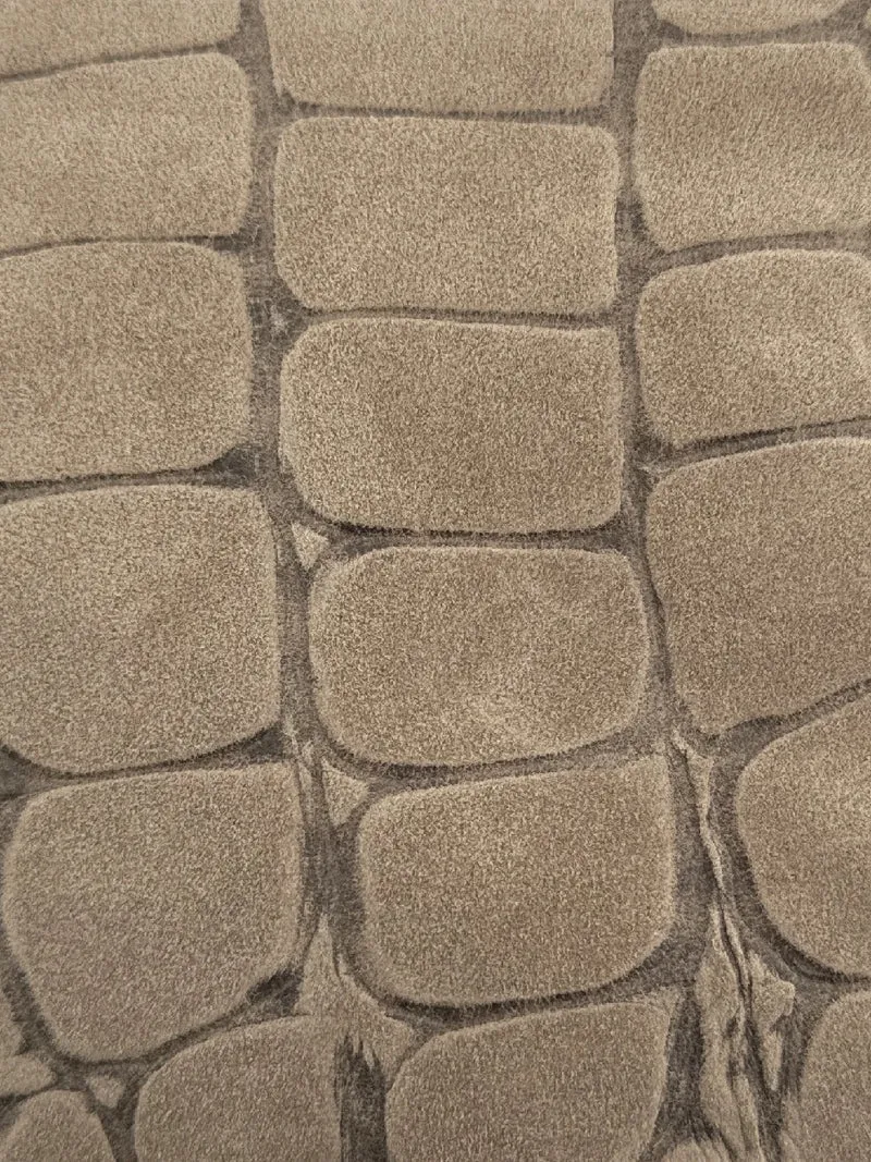 Sac pochette en daim embossé crocodile ZELINE Taupe
