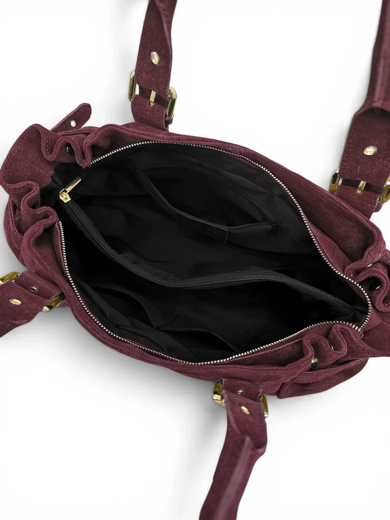 Sac bowling en daim NEW PRINCESS SUEDE XL Bordeaux