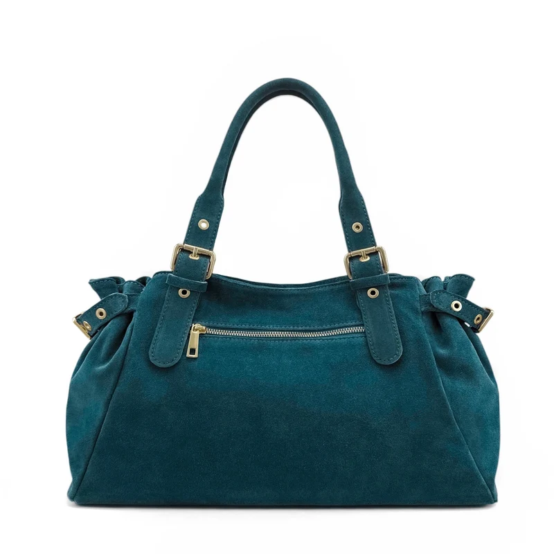 Sac bowling en daim NEW PRINCESS SUEDE XL Bleu canard