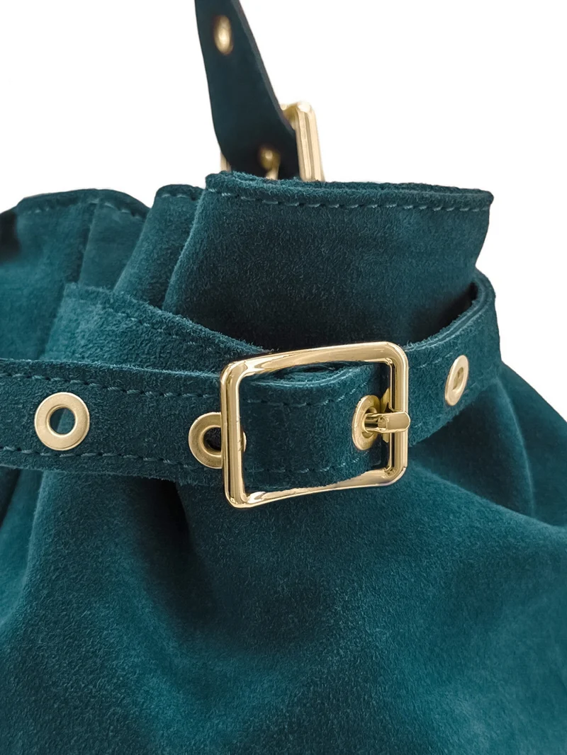 Sac bowling en daim NEW PRINCESS SUEDE XL Bleu canard