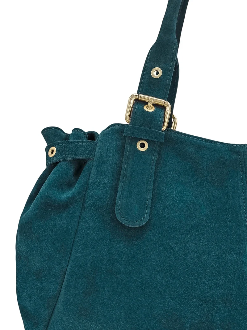 Sac bowling en daim NEW PRINCESS SUEDE XL Bleu canard