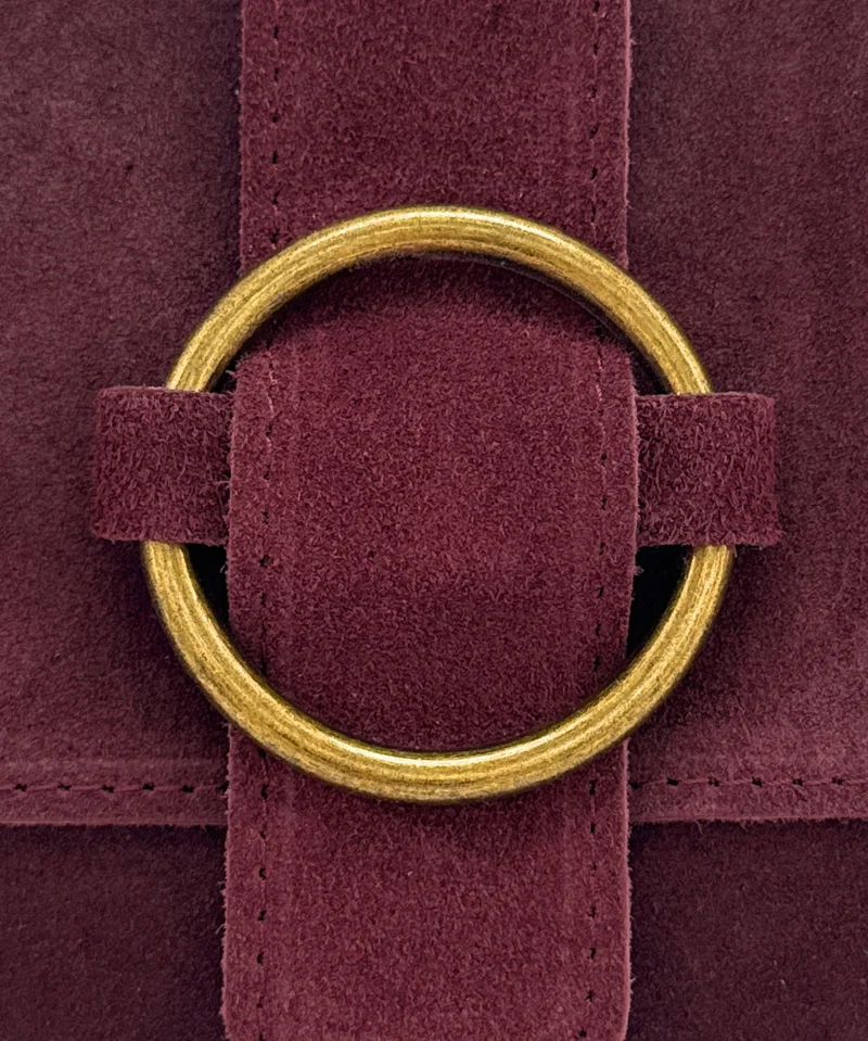 Sac à main en daim VERONE SUEDE Bordeaux