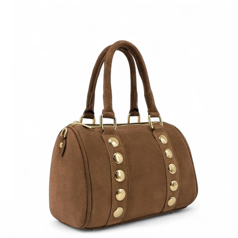 Mini sac bowling en daim DJODY Taupe