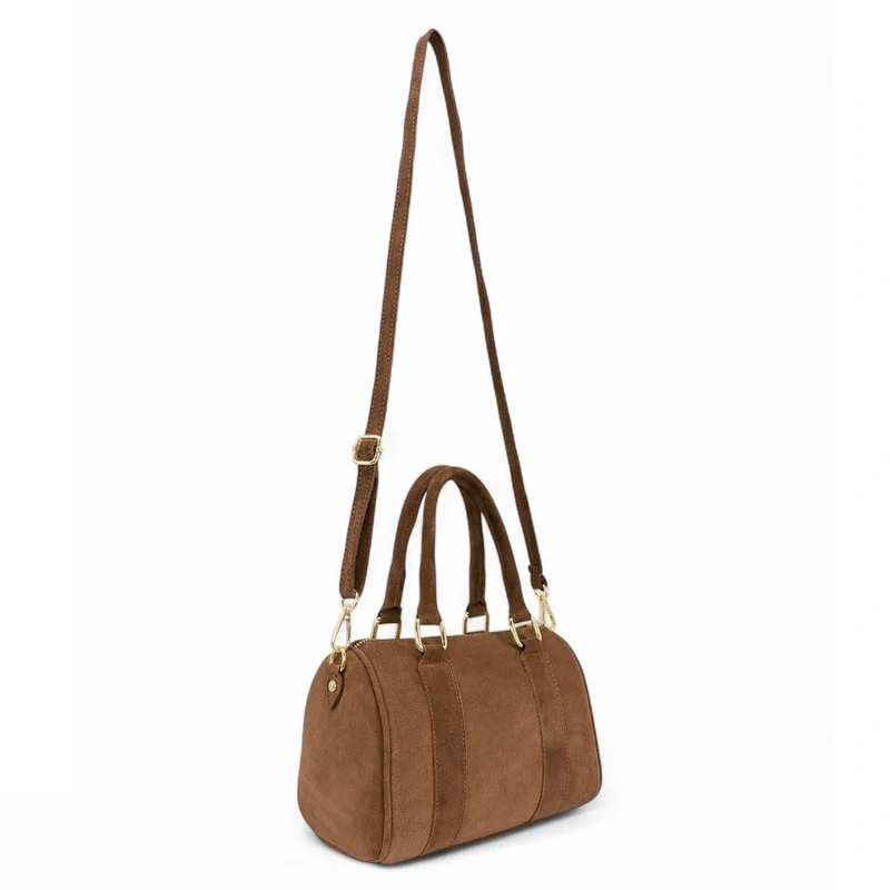 Mini sac bowling en daim DJODY Taupe