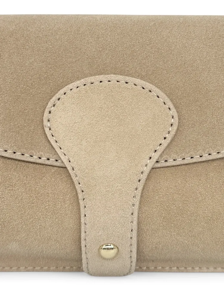 Mini-sac french stick en daim TOSCA SUEDE Taupe clair