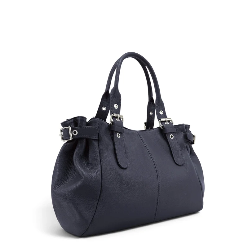 Sac bowling en cuir grainé NEW PRINCESS XL Bleu marine