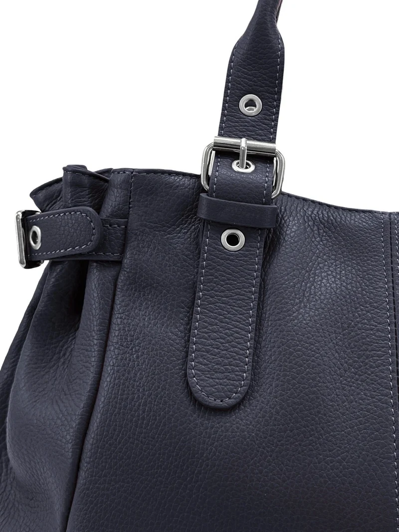 Sac bowling en cuir grainé NEW PRINCESS XL Bleu marine
