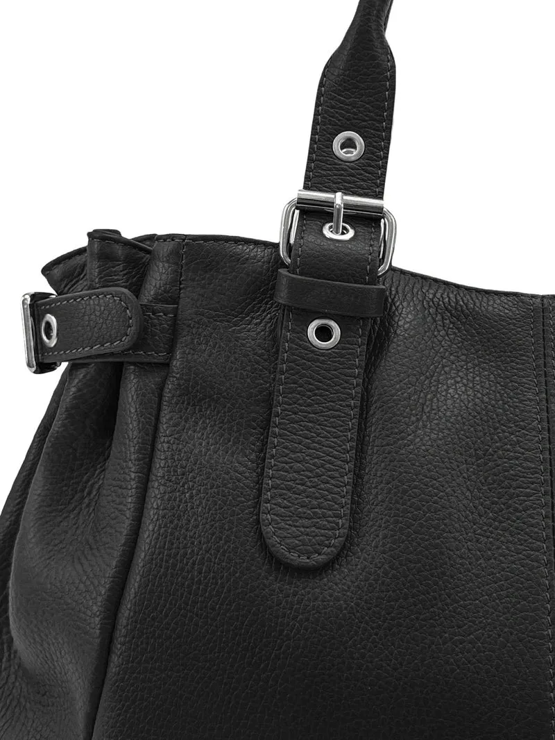 Sac bowling en cuir grainé NEW PRINCESS XL Noir