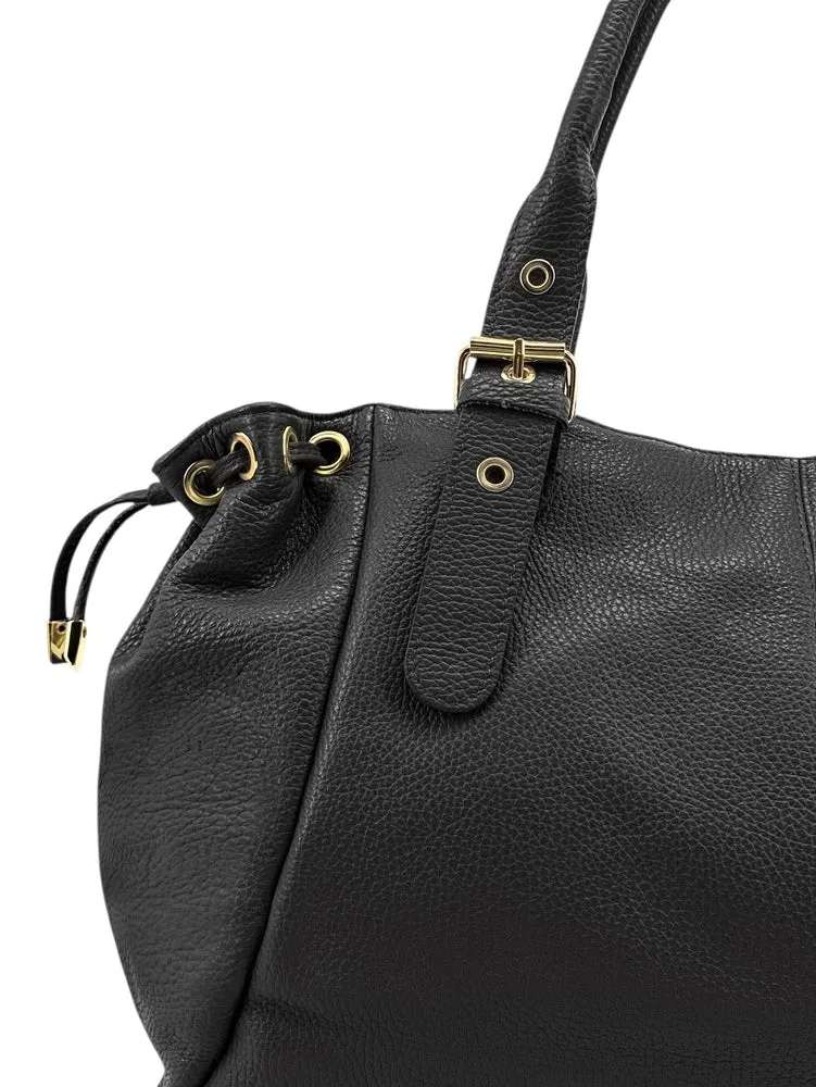 Sac bowling en cuir grainé PRINCESSE XL Noir